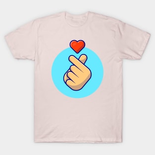 Hand Sign Love Cartoon Vector Icon Illustration T-Shirt